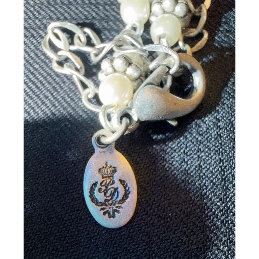 Glam Premier Designs Necklace Set in SilverTone with Pearls dangle earrings - Picture 6 of 9